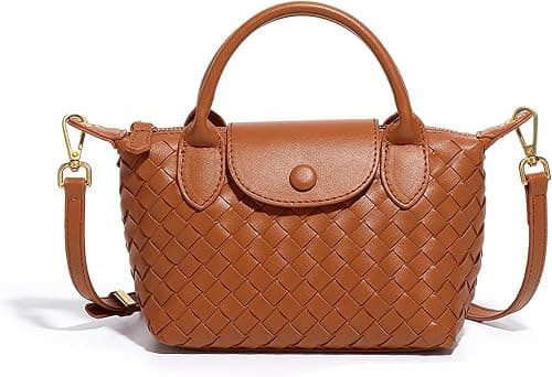 Mini Small Size Braided Luxury Leather Women's top Handle Handbag Fashion Travel Daily Satchel على Amazon.ae - متتبع الأسعار