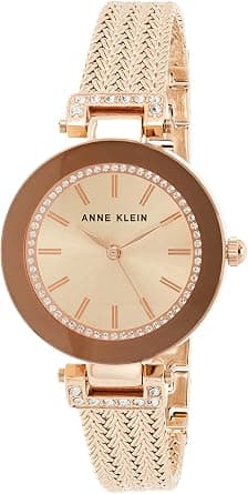 Anne Klein Women's Premium Crystal Accented Mesh Bracelet Watch على Amazon.ae - متتبع الأسعار