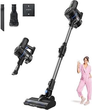 DREAME Mova J10 Cordless Stick Vacuum Cleaner, 8K Pa Powerful Suction, 4x2200 mAh Battery, 35 Minutes Running Time, Folding Tube for Corner Cleaning, 0.5 Litre على Amazon.ae - متتبع الأسعار