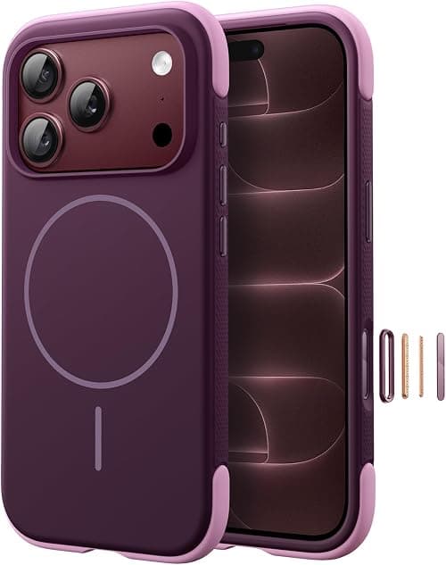 JETech Magnetic Silicone Case for iPhone 18 Pro/17 Pro, Dark Cherry on Amazon.ae - Price Tracker