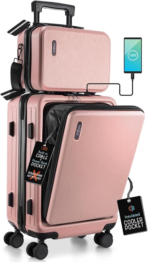 TravelArim Durable Hard Shell Luggage with Spinner Wheels, Lightweight Carry Set Cosmetic Case – 20 Inch Small Suitcase on Amazon - Best Deal Finder
