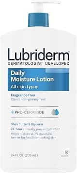 Lubriderm Daily Moisture Hydrating Unscented Body Lotion with Pro-Vitamin B5 for Normal-to-Dry Skin for Healthy-Looking Skin, Non-Greasy and Fragrance-Free Lotion, 24 fl. oz on Amazon.ae - Price Tracker