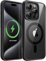 JETech Magnetic Case for iPhone 15 Pro Max 6.7-Inch Compatible with MagSafe, Shockproof Phone Bumper Cover, Solid Color Matte TPU Frame, Anti-Scratch Clear Back (Black Titanium) - Best Deal Finder
