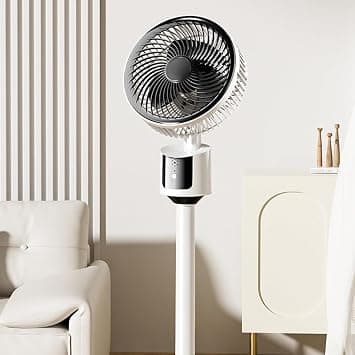 Pedestal Air Circulator, Whisper-Quiet Pedestal Air Circulator Fan, 3 Speed Adjustable Height USB Stand Fan For Home Bedroom(White) على Amazon.ae - متتبع الأسعار