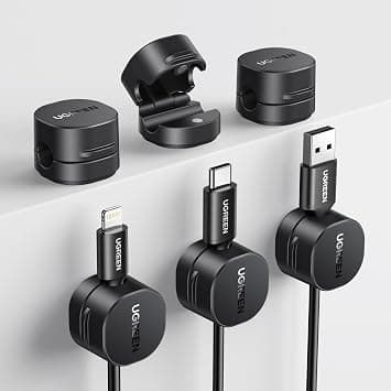UGREEN 6 Pack Cable Organizer, Super Strong Magnetic Attraction, Tidy Management Flexible and Easy to Use, Cord Organizer for Wall, Desk, Car, Office; Wire Keeper for Computer Cable, Power, TV Cord on Amazon.ae - Price Tracker