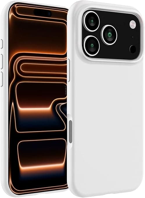 MARGOUN Designed for iPhone 17 Pro Max Case, Liquid Silicone Protective Phone Case with Soft Anti-Scratch Microfiber Lining Utra Slim Drop Protection Phone Cover (White, 17 PM) على Amazon.ae - متتبع الأسعار