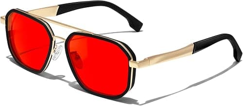 KANASTAL Polarized Metal Frame Sunglasses Men Women Military Trendy Shades on Amazon - Best Deal Finder