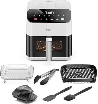 Feller Germany Air Fryer 1600 W, Large 5.5L Cap., Xcyclone-Tech, 4x Non-Stick Ceramic Coating,10 Cooking Functions, Touch Panel, Cool-Touch+Interior Lightning, AFR550, 2Y Guarantee-UAE Version (White) on Amazon.ae - Price Tracker