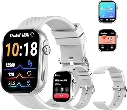 PEJE ZW03-AMD Smartwatch - 2.13" AMOLED,Smart Watches for Men,Muslim Prayer Alerts,SpO2/Heart Rate/Sleep Monitor,120+ Sports Modes,IP68 Waterproof,Bluetooth Calls + Extra Strap,iOS/Android (Silver) on Amazon.ae - Price Tracker