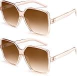 Dollger Oversized Square Sunglasses for Women Big Large Wide Fashion Shades for Men UV Protection Unisex - Best Deal Finder
