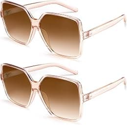 Dollger Oversized Square Sunglasses for Women Big Large Wide Fashion Shades for Men UV Protection Unisex - Best Deal Finder