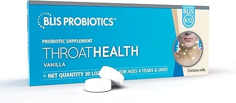 BLIS ThroatHealth Oral Probiotic, Most Potent BLIS K12 Formula Available, 2.5 Billion CFU, Throat Immunity Support for Adults and Kids, Sugar-Free Lozenges, 30 Day Supply on Amazon.ae - Price Tracker