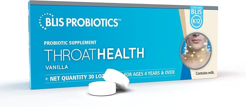 BLIS ThroatHealth Oral Probiotic, Most Potent BLIS K12 Formula Available, 2.5 Billion CFU, Throat Immunity Support for Adults and Kids, Sugar-Free Lozenges, 30 Day Supply - Amazon.ae Price Tracker
