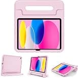 ProCase Kids Case for iPad A16 11th Generation 2025/iPad 10th Generation 2022 with Pencil Holder, iPad 11/10 Case Shockproof Lightweight Cover with Stand Convertible Handle for Children -Lightpink - Best Deal Finder