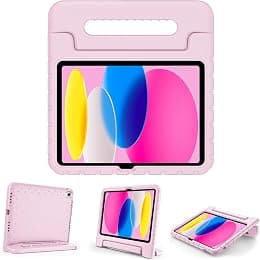 ProCase Kids Case for iPad A16 11th Generation 2025/iPad 10th Generation 2022 with Pencil Holder, iPad 11/10 Case Shockproof Lightweight Cover with Stand Convertible Handle for Children -Lightpink - Best Deal Finder