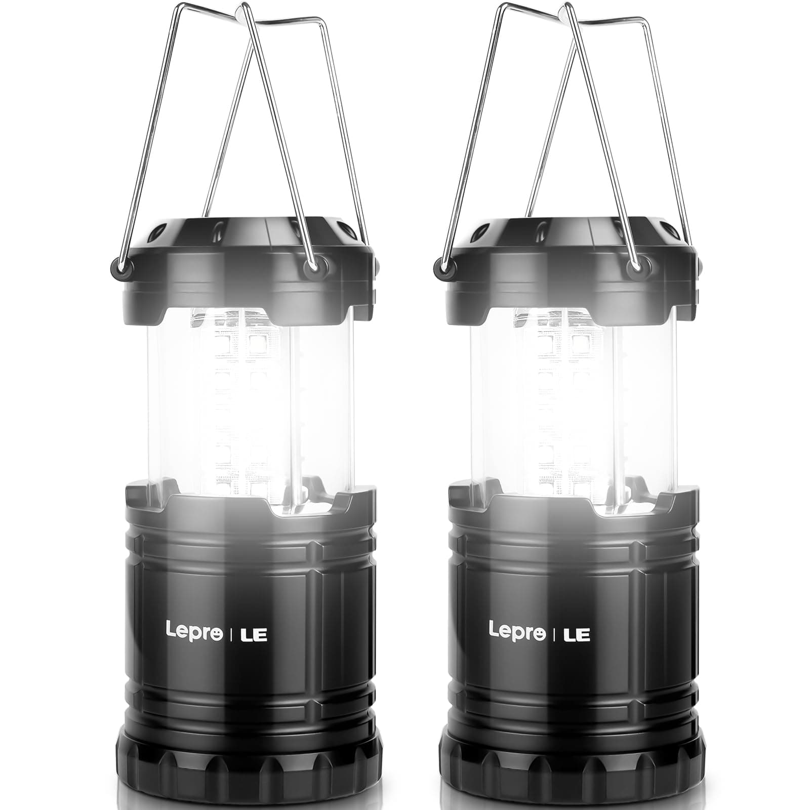 Lepro LED Camping Lanterns Battery Powered, Collapsible, IPX4 Water Resistant, Super Bright, Outdoor Portable Lights for Emergency, power outage flashlight survival kit (2 Packs) on Amazon.ae - Price Tracker