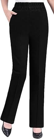 Youhan Women's Cotton Blend Denim Pants Casual Elastic Waist Pull On Jeans on Amazon.ae - Price Tracker