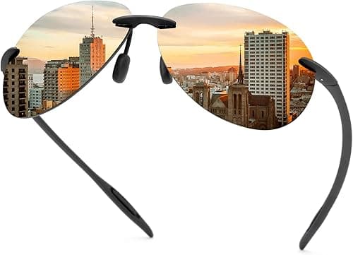 Polarized Sunglasses for Men Women Rimless Frame Driving Glasses UV400 Protection Mirror Lens Shades Sport Eyewear Eyeglasses on Amazon.ae - Price Tracker