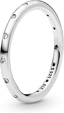 Pandora Timeless Women's Sterling Silver Simple Sparkling Band Cubic Zirconia Ring, Metal, Cubic Zirconia on Amazon.ae - Price Tracker