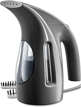 HiLIFE Steamer for Clothes, Portable Handheld Design, 240ml Big Capacity, 700W, Strong Penetrating Steam, Removes Wrinkle, for Home, Office and Travel(ONLY FOR 120V)(Black) على Amazon.ae - متتبع الأسعار