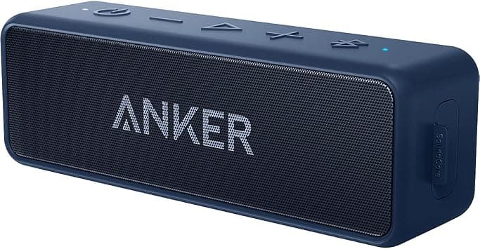 Anker Soundcore 2 Portable Bluetooth Speaker with 12W Stereo Sound, BassUp, IPX7 Waterproof, 24-Hour Playtime, Wireless Stereo Pairing, Speaker for Home, Outdoors, Travel - Best Deal Finder