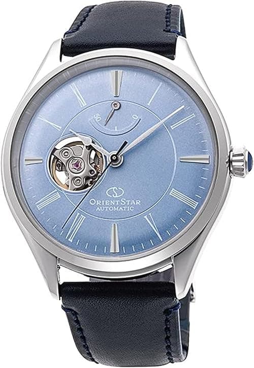 Orient Star RK-AT0203L Men's Automatic Watch, Classic Semi-Skeleton, Blue, , , strap on Amazon.ae - Price Tracker