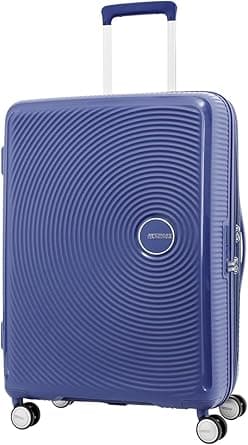 American Tourister Curio (Soundbox) Suitcase, Check-In Size 69 cm / 25 inch, 4 Spinner Wheels, Hard Top, Polypropylene, Ultramarine|DuoSaf™ Zipper|Expandable|TSA 008-3 Years International Warranty on Amazon.ae - Price Tracker