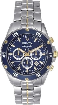 Bulova Men's Marine Star 6-Hand Chronograph Watch, Tachymeter Luminous Hands, 100M Water Resistant - Amazon.ae Price Tracker