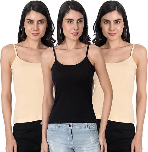 Aimly Women Camisole-1001-p3 Cami Shirt (pack of 3) on Amazon - Best Deal Finder