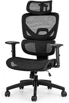Office Chair Computer Chair Ergonomic High Back Gaming Chairs Reclining & Height Adjustable Computer Chair with Neck and Massage Lumbar Support, Comfortable Armrest Headrest (Black) على Amazon.ae - متتبع الأسعار