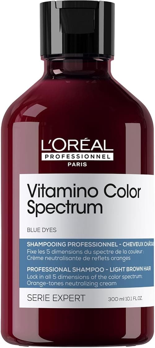 L'Oréal Professionnel Paris Vitamino Color Spectrum Blue Shampoo - Neutralizes Orange Tones, Enhances Shine & Vibrancy, Maintains Day 1 Color Vibrancy, Hydrates & Strengthens Light Brown Hair 300ml on Amazon - Best Deal Finder