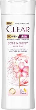 CLEAR 2in1 Shampoo & conditioner for women, anti dandruff shampoo, Soft & Shiny, for 3x** softer & shinier hair, 400ml on Amazon.ae - Price Tracker