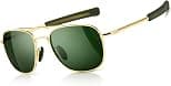 SUNGAIT Men's Military Style Polarized Pilot Aviator Sunglasses Bayonet Temples - Best Deal Finder