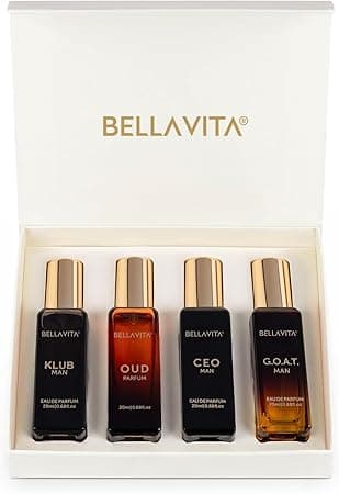 BellaVita Luxury Perfume Gift Set for Men | Includes CEO Man, KLUB, OUD, GOAT, Perfumes | Woody, Citrusy and Dominating Long Lasting Mens Perfume Set | Oud Perfume for Men | Luxury Collection Perfumes on Amazon.ae - Price Tracker
