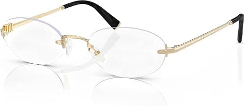 Retro Small Oval Sunglasses for Women Men, 2025 Trendy Rimless Sun Glasses Fashion Narrow Shades Y2K Designer Sunnies على Amazon.ae - متتبع الأسعار