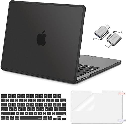 MOSISO Compatible with MacBook Air 13 inch Case M5 M4 M3 M2, Black على Amazon.ae - متتبع الأسعار