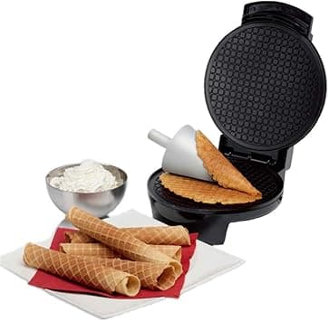 Electric Waffle Cone Maker, Crispy Egg Roll Machine, Nonstick Baking Pan Double-sided Heating, Ice Cream Mold, Crepe Pancake Maker Bakeware Cooking Tools for Kitchen on Amazon.ae - Price Tracker