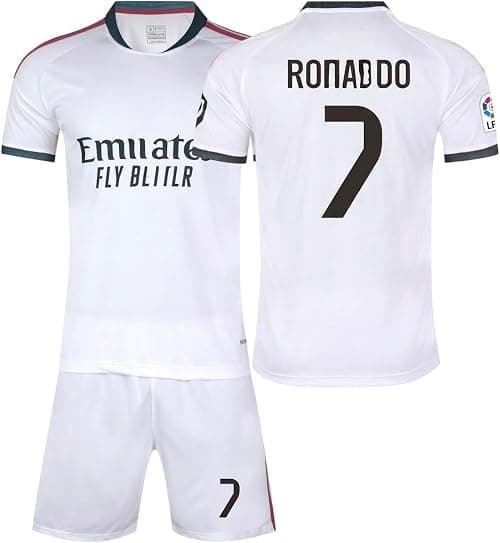 2026/27 New Season Madrid Home RO’NALDO #7 Football jersey, Madrid Soccer jersey No 7 fan football kit with Short Kids and Youth Sizes. على Amazon.ae - متتبع الأسعار