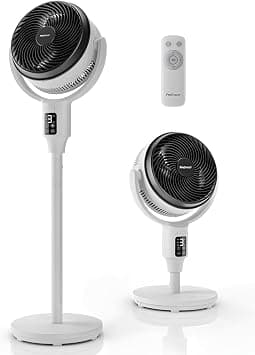 Pro Breeze® AirFlo 43" Standing Fan – UltraQuiet 20dB Silent Fan, Electric Pedestal Fan with Remote Control, 9H Energy-Saving Timer, 4 Modes, 9 Speeds, Adjustable Height Fans for Bedroom & Home على Amazon.ae - متتبع الأسعار