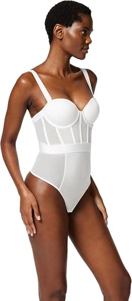 DKNY Women's Sheers Strapless Bodysuit Shapewear, Multicoloured - Best Deal Finder