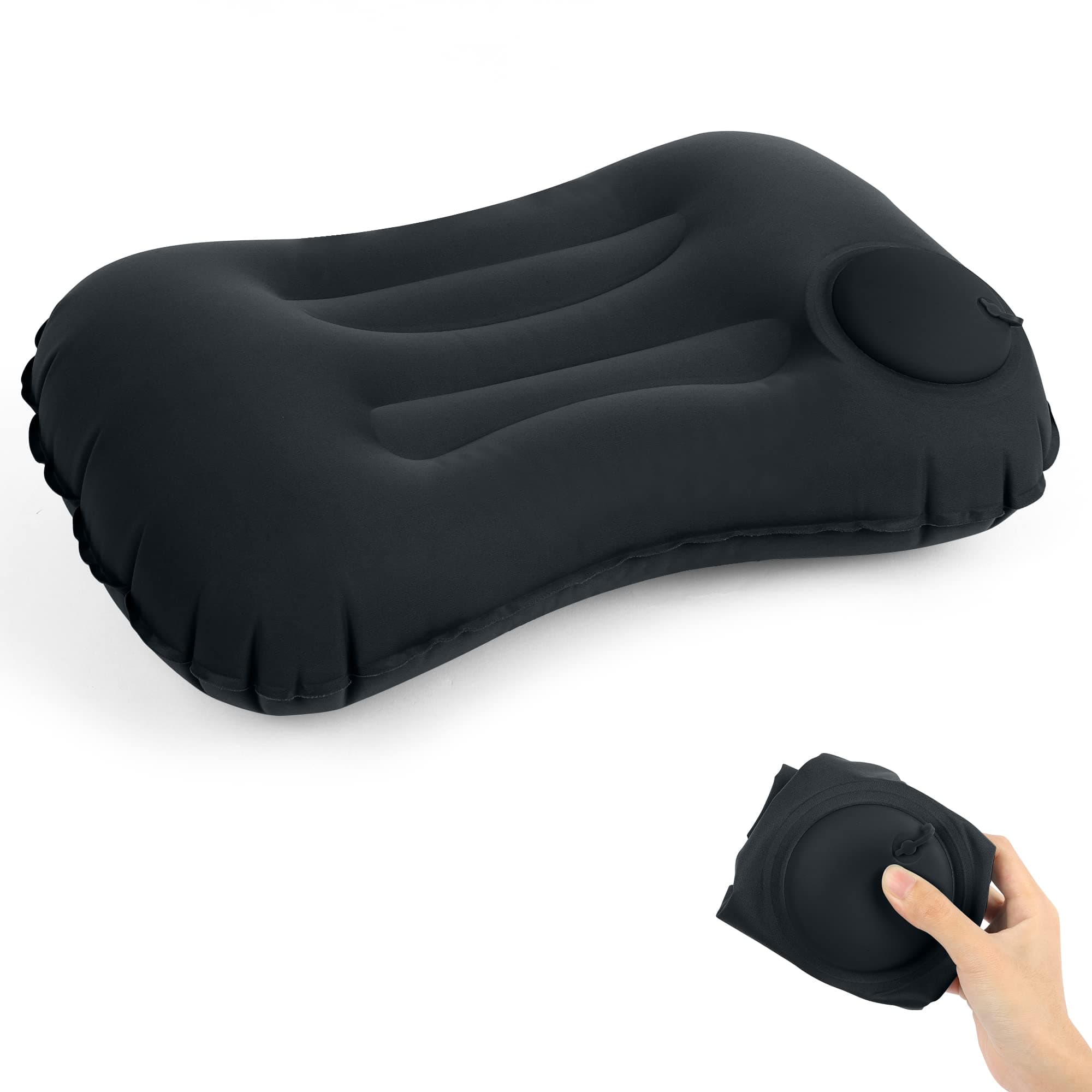 Kaket Inflatable Camping Pillow - Ultralight Travel Pillow for Beach, Adults & Kids (Black) on Amazon.ae - Price Tracker