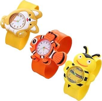 3 Pack Kids Watch for Boys Girls, 3D Cartoon Waterproof Toddler Watch Toys Stretchy Band Watch Party Bracelet Age 2-10 on Amazon.ae - Price Tracker