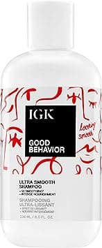 IGK GOOD BEHAVIOR Ultra Smooth Shampoo | Frizz Control + Hydrates + Shine | Vegan + Cruelty Free | 8 Oz on Amazon.ae - Price Tracker