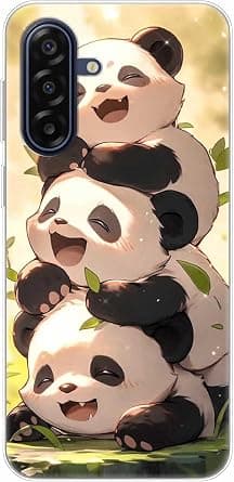 Case Compatible with SAMSUNG GALAXY M17 5G,Transparent Soft Bumper Phone Cover Clear Cases Shockproof TPU Silicone Bumpers Anti-Scratch Pattern-(Three pandas) on Amazon.ae - Price Tracker