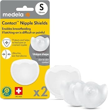 Medela Silicone Contact Nipple Shields, Soft Ultra-Thin Design, Made Without BPA, 1 Pack of 2 Shields (16 mm) and Case on Amazon.ae - Price Tracker