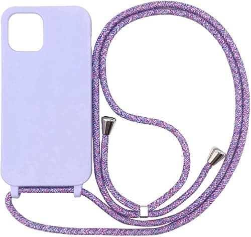 for iPhone 13 Pro Max Case with Strap,Crossbody Phone Case with Adjustable Neck Shoulder Lanyard,Soft Silicone Shockproof Protective Phone Cover for iPhone 13 Pro Max (Purple, 13 Pro Max) on Amazon.ae - Price Tracker