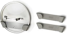 Joseph Joseph Duo - Set of 3 Pot and Pan Lid Holders, Self Adhesive Wall Mount Storage Organiser, Suitable for Lids Up to 24 cm, 3M VHB Tape Included, Grey - Best Deal Finder