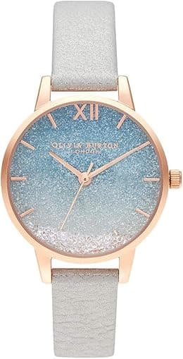Olivia Burton Quartz Watch with Real Leather Strap OB16US26 - Best Deal Finder
