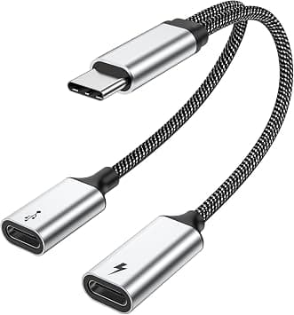 USB C Splitter Adapter, Double USB C Female Hub Featuring USB C Male Plug, Supports Fast Charging And Data Transfer Perfect For Laptop Mac PS5 Xbox Phones, Compact Durable Cable Not Perfect For M on Amazon.ae - Price Tracker