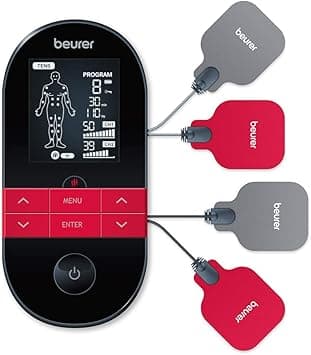 Beurer EM 59 Digital TENS/EMS Device with Heat | 4-in-1 Stimulation Device for Pain Therapy Muscle Stimulation | 4 Electrodes, 70 Programmes and 50 intensity levels | 5 Years Warranty - Amazon.ae Price Tracker